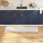vidaXL Keuken Mat Geometric Geometrisch 45 x 150 cm Fluweel, Verzenden, Nieuw