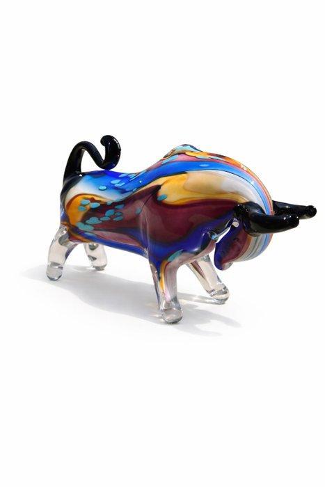 sculptuur, Glas Art - Handmade - Bull - 21 cm - Glas, Antiek en Kunst, Kunst | Designobjecten