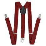 Fako Fashion® - Bretels - Effen - 100cm - Donkerrood, Verzenden, Nieuw