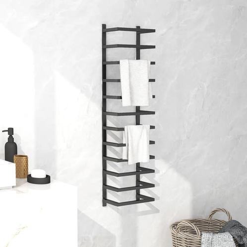 vidaXL Handdoekenrek 24x12x96 cm staal zwart, Huis en Inrichting, Badkamer | Badtextiel en Accessoires, Nieuw, Verzenden