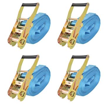vidaXL Spanbanden 4 ton 8mx50mm blauw 4 st, Verzenden