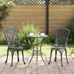 vidaXL 3-delige Tuin Bistro Set - Zwart Gietaluminium, Tuin en Terras, Verzenden, Nieuw