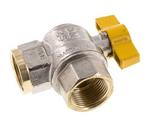 Rp 1 Pouce Gaz Vanne À Boule À 2 Voies Angle Droit Laiton, Bricolage & Construction, Verzenden
