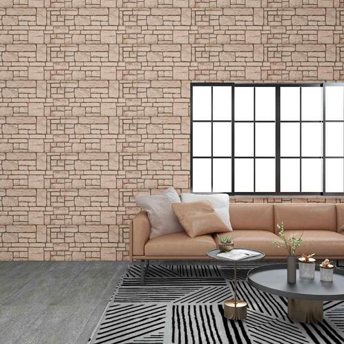 vidaXL 10 st Wandpanelen 3D beige baksteen EPS, Doe-het-zelf en Bouw, Platen en Panelen, Nieuw, Verzenden