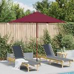 vidaXL Parasol met houten paal 150x200 cm bordeauxrood, Tuin en Terras, Parasols, Verzenden, Nieuw