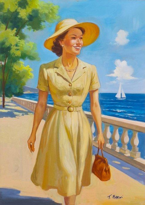 Tiziano Marini (1985) - Sul lago, Antiek en Kunst, Kunst | Schilderijen | Modern