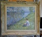 Chris van Dijk (1952) - Impressionist  Au bord de leau