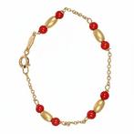 Armband - 18 karaat Geel goud Koraal, Nieuw