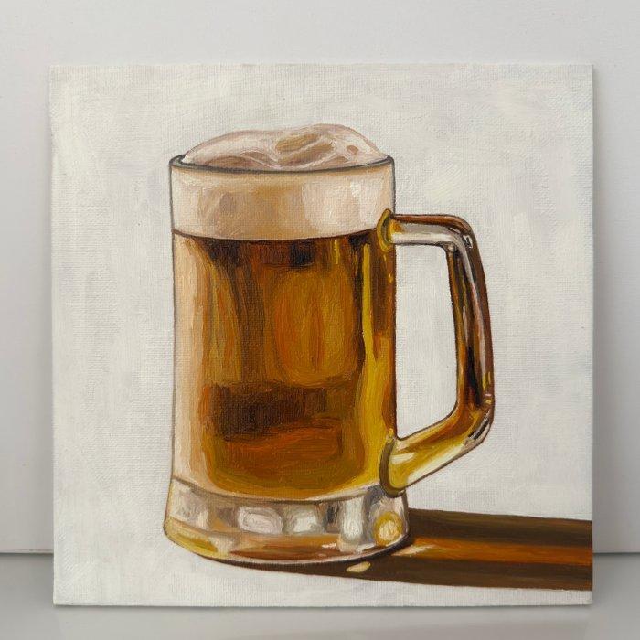 Cansu Rossi - Beer on White, Antiek en Kunst, Kunst | Schilderijen | Modern