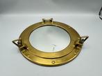 Hublot - Cuivre, Laiton, miroir - Jolie porte-volet miroir