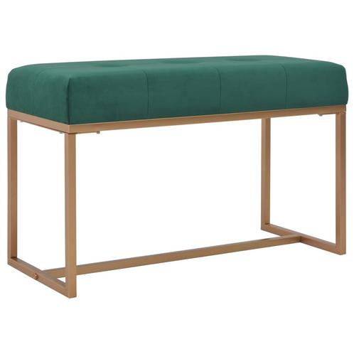 vidaXL Bankje 80 cm fluweel groen, Huis en Inrichting, Overige Huis en Inrichting, Nieuw, Verzenden