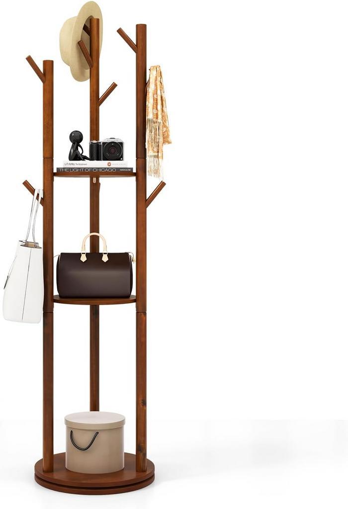 Kapstok staand - Staande kapstok - Garderoberek - Bruin - CO, Kleding | Dames, Kledingrekken, Nieuw, Verzenden