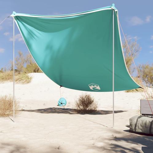 vidaXL Strandluifel met zandankers 214x236 cm groen, Caravans en Kamperen, Tenten, Nieuw, Verzenden