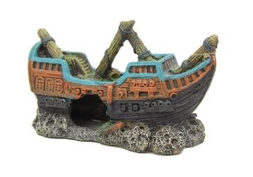 Scheepswrak zeilboot OS-0020 - aquarium decoratie, Ophalen of Verzenden, Sierelement