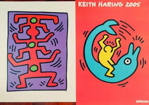 Keith Haring (after) - x2 set of two posters - Untitled 1987, Antiek en Kunst, Kunst | Tekeningen en Fotografie