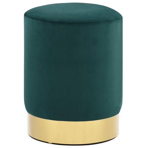 vidaXL Tabouret Vert foncé et doré Velours, Maison & Meubles, Chaises, Neuf, Envoi