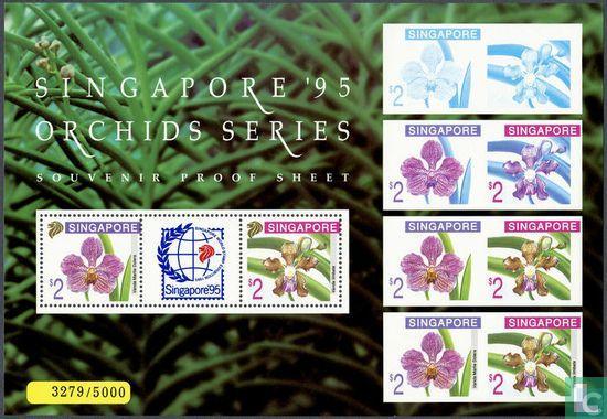 Singapore - Orchideeën - 1995, Timbres & Monnaies, Timbres | Asie, Envoi