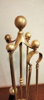 Openhaard accessoire (5) - Vorm ronde bronzen - Verguld
