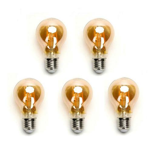 AANBIEDING Voordeelpak 5 stuks LED Filament amber lamp 4W, Maison & Meubles, Lampes | Lampes en vrac, Envoi