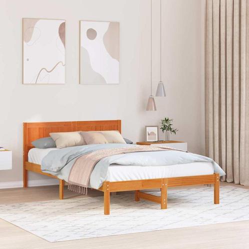 vidaXL Bedframe Waskleur Bruin 120x190 cm Massief Dennenhout, Huis en Inrichting, Slaapkamer | Bedden, Nieuw, Verzenden