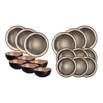 2dekans | Björn The Essentials Serviesset Stone - 18-delig, Huis en Inrichting, Keuken | Servies, Ophalen of Verzenden