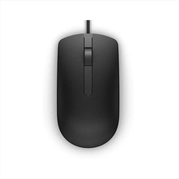 DELL MS116 USB optisch muis 1000 dpi zwart, Computers en Software, Muizen, Nieuw, Ophalen of Verzenden