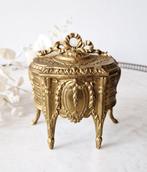 Boîte à bijoux française Napoléon lll en régule doré