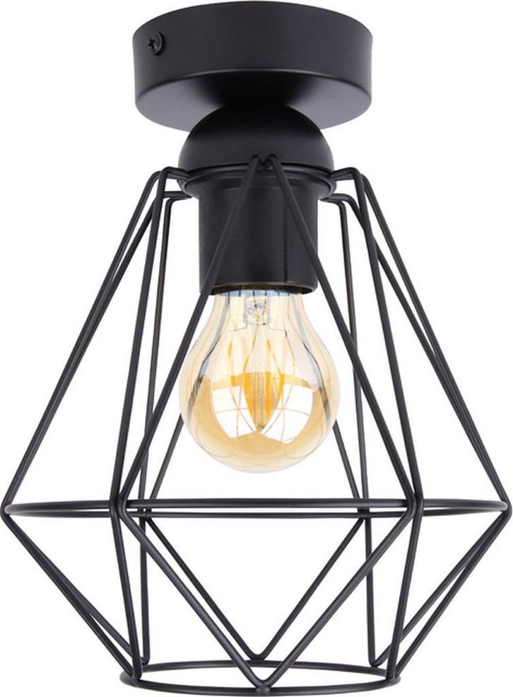 Industriële Plafondlamp Zwart | Ø18cm | Incl. LED Lichtbron, Huis en Inrichting, Overige Huis en Inrichting, Nieuw, Verzenden