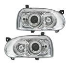 PHARES POUR VOLKSWAGEN VW GOLF 3 ANGEL EYES FOND CHROMÉ H1 H, Auto-onderdelen, Verzenden, Nieuw