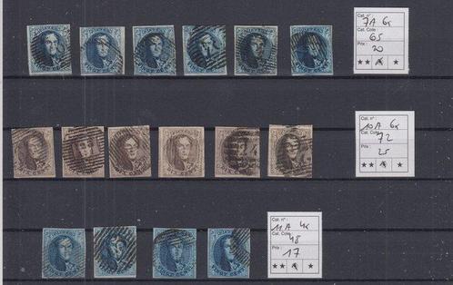 België 1851 - Leopold I - Mooi lot medaillons (, Postzegels en Munten, Postzegels | Europa | België