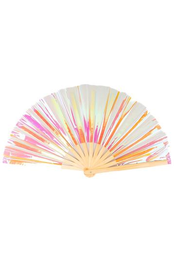 Waaier Iridescent Groot Regenboog Holografische Fan Handwaai beschikbaar voor biedingen