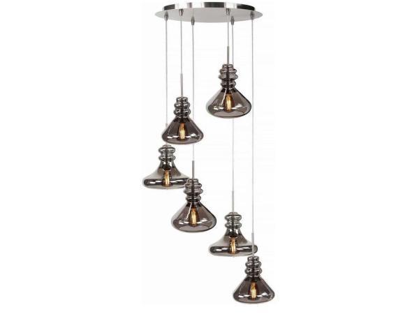 Veiling - HighLight hanglamp Astoria 6 lichts Ø 46 cm - mat, Huis en Inrichting, Lampen | Hanglampen