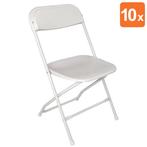 Opklapbare Stoelen | Kunststof/Staal | White | In-/Outdoor, Verzenden, Nieuw in verpakking