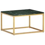 vidaXL Table basse Vert 60x60x35 cm Pierre véritable et, Maison & Meubles, Tables | Tables de salon, Neuf, Verzenden