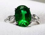 Ring Witgoud Smaragd - Zambia - Diamant