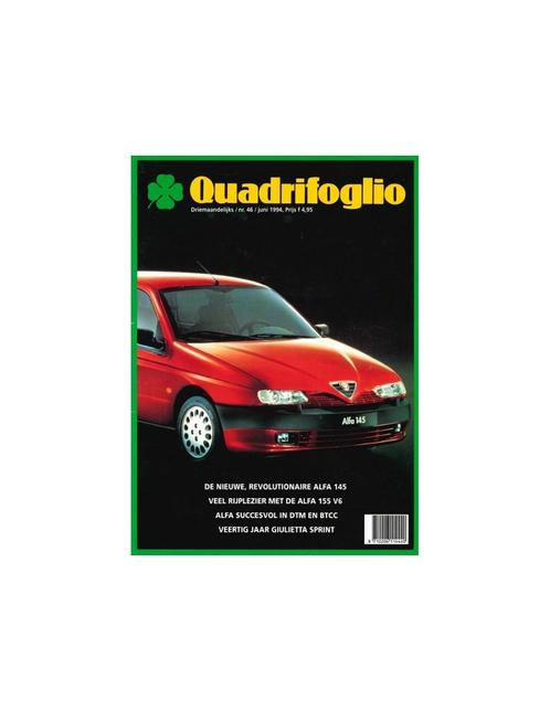 1994 ALFA ROMEO QUADRIFOGLIO MAGAZINE 46 NEDERLANDS, Boeken, Auto's | Folders en Tijdschriften