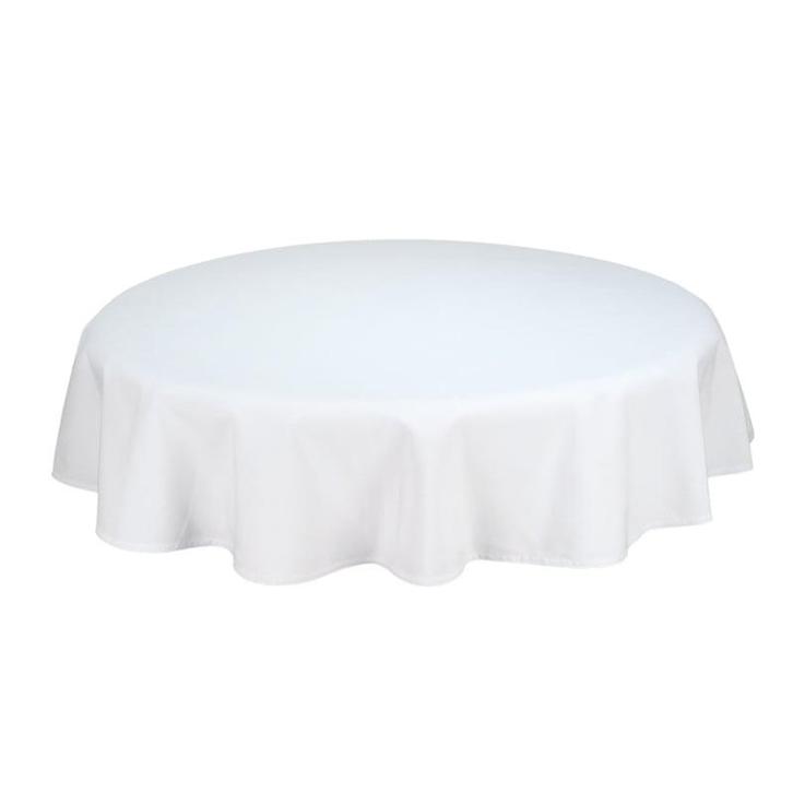 Nappe de Table Ronde White Blanc 275cm Ø - Treb SP, Huis en Inrichting, Keuken | Textiel, Overige kleuren, Nieuw, Verzenden