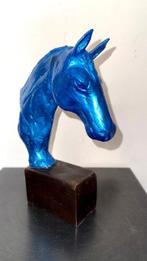 Abdoulaye Derme - sculptuur, Buste de Cheval - 24.5 cm -