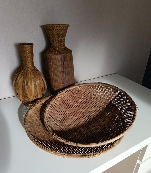Matériel végétal / Tamis - Gourde - Mongo - République, Antiquités & Art, Art | Art non-occidental