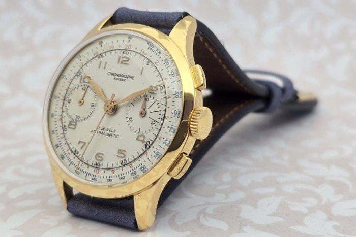 Chronographe Suisse - Cal. Landeron 51 - Zonder Minimumprijs, Handtassen en Accessoires, Horloges | Heren