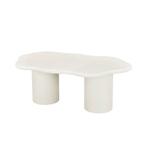 Salontafel Mangohout Organisch Maya Microcement 120 Wit cm, Huis en Inrichting, Verzenden, Nieuw, Industriële meubels, Overige vormen