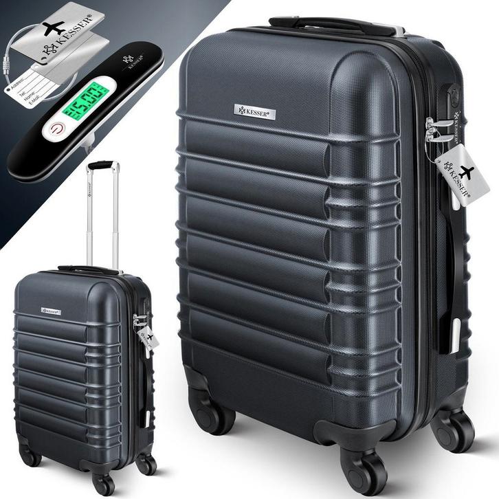 KESSER® Reiskoffer - 55L - Handbagage - ABS - Antraciet, Kleding | Dames, Overige Dameskleding, Verzenden
