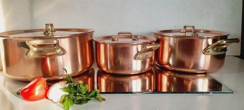 WEGRO  PROFESSIONEEL ZWARE PANNEN  MET DEKSELS 9365 g - Pan, Antiek en Kunst, Antiek | Keukengerei