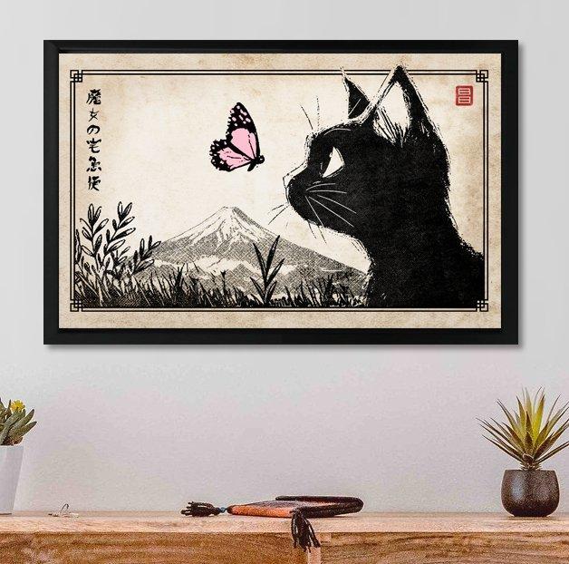 Kodo88 Giclée - Jiji and the Pink Butterfly at Mt. Fuji, Games en Spelcomputers, Spelcomputers | Overige Accessoires