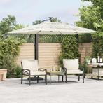 vidaXL Parasol met stalen paal 246x246x230 cm wit, Tuin en Terras, Verzenden, Nieuw