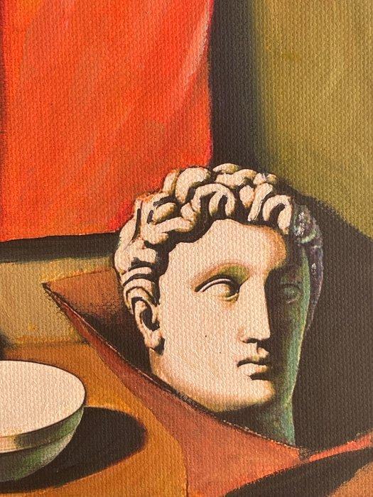Claudio Rolfi (1960) - Tempo antico ( omaggio a De Chirico), Antiek en Kunst, Kunst | Schilderijen | Modern