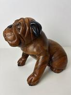 Engelse buldog hond - Beeldje - Hout, Antiek en Kunst