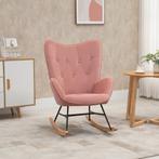 Schommelstoel -  - Stalen frame – Comfortabel - Grijs, Nieuw, Ophalen of Verzenden, Modern, Stof