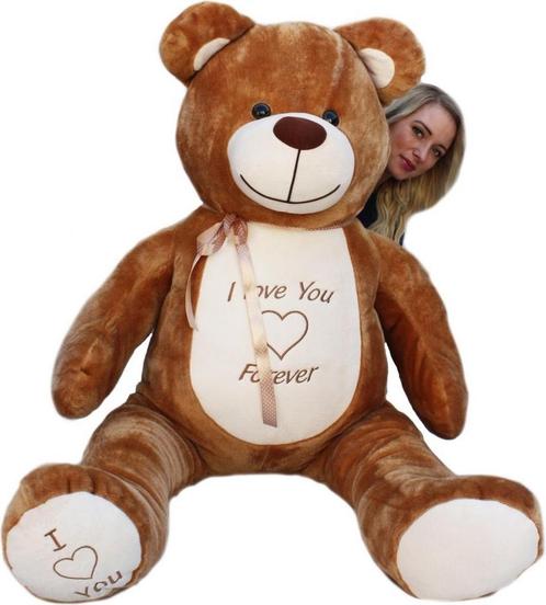 Grote pluchen beer 165cm met I Love You Forever - Perfect..., Kinderen en Baby's, Speelgoed | Knuffels en Pluche, Nieuw, Beer