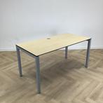 verstelbaar bureau 160x80 cm, Ahorn - grijs, Huis en Inrichting, Bureaus, In hoogte verstelbaar, Gebruikt, Bureau